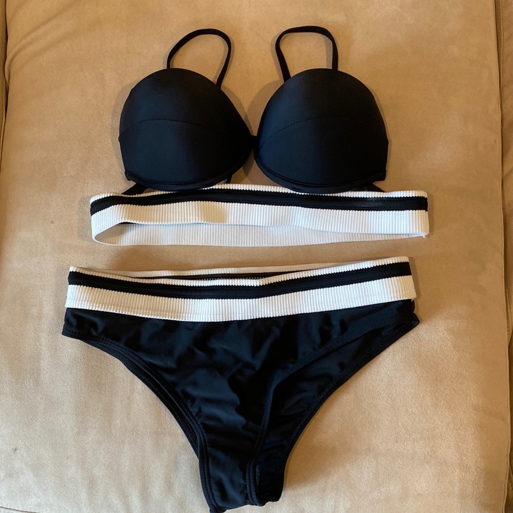 Shein, size Sm, black and white bikini. NWT!